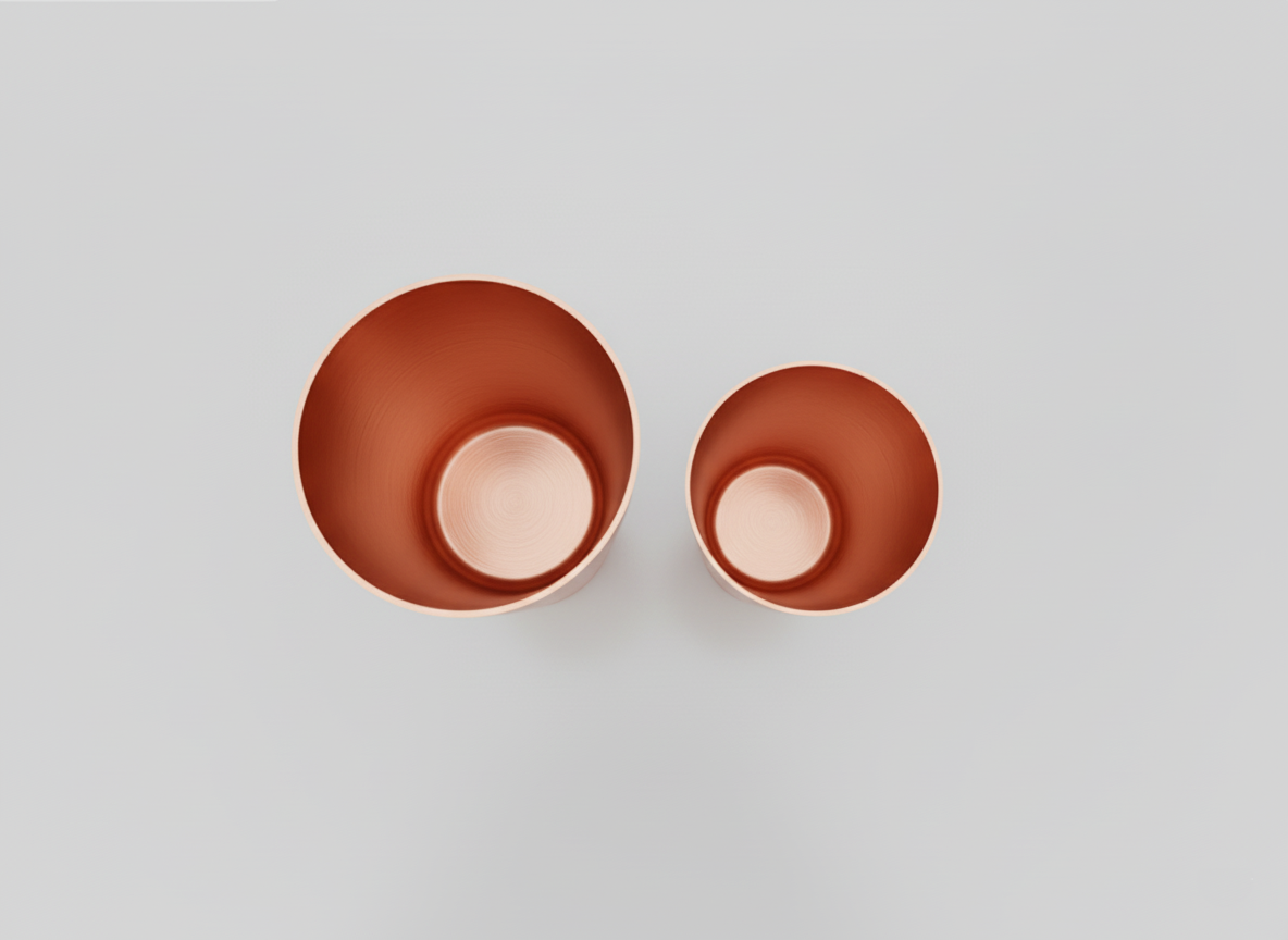 Brushed Copper Cocktail Shaker Set of 2 (828ml + 591ml)