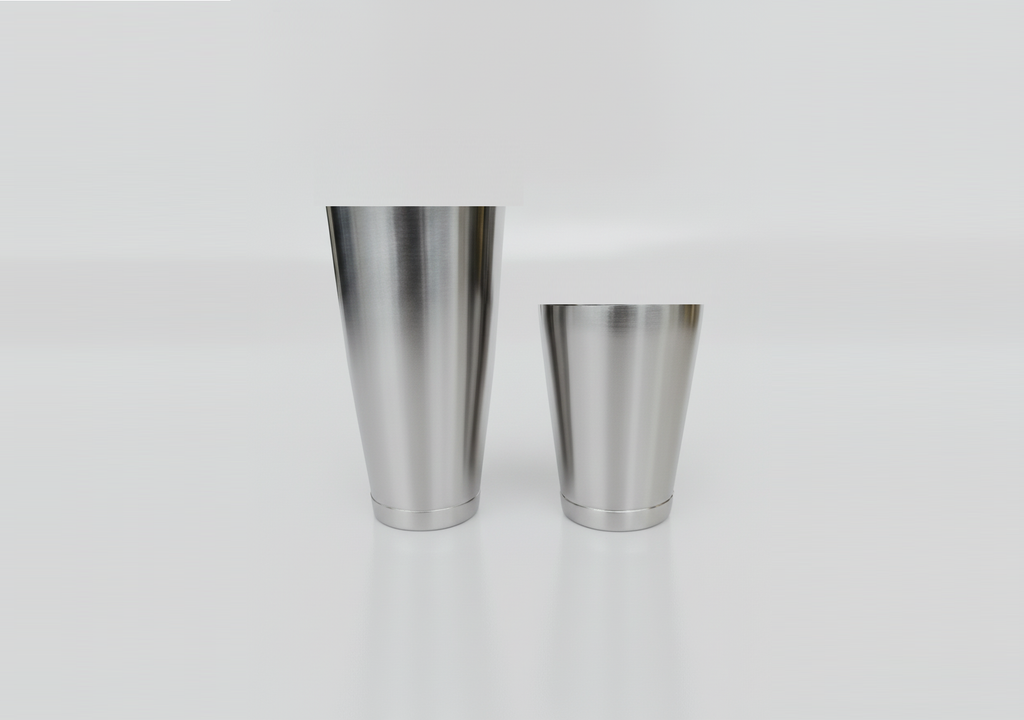 Polished Stainless Steel Cocktail Shaker Set of 2 (828ml + 591ml)